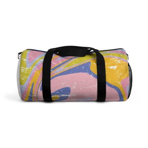 Colorful Abstract Duffel Bag | Gym Bag, Travel Tote, Weekend Bag, Sporty Chic, Gift for Her
