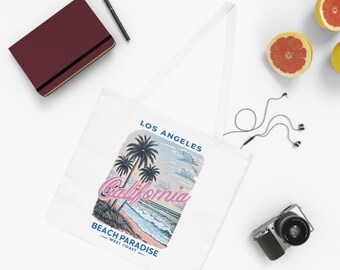 California Beach Tote Bag: Cotton Canvas, Coastal Travel