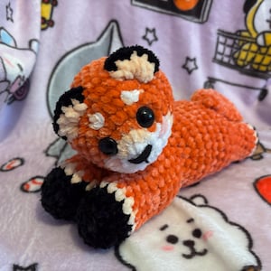 crochet fox plushie, cute soft amigarumi fox,sweet cuddles,soft kawaii crochet fox, perfect gift.