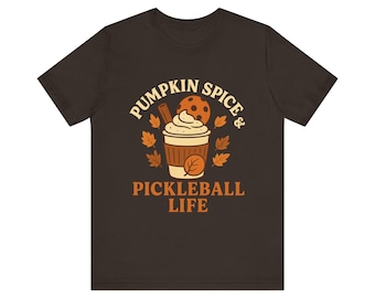 Pumpkin Spice Pickleball T-Shirt: Fall Coffee Lover Tee