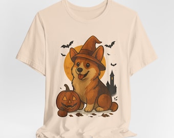 Corgi Witch Halloween Shirt | Funny Dog Lover Tee