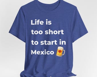 Camiseta "La vida es demasiado corta para empezar en México" / Camiseta del equipo de bebidas de EPCOT