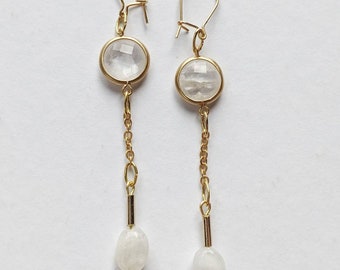 Golden Moonstone Earrings