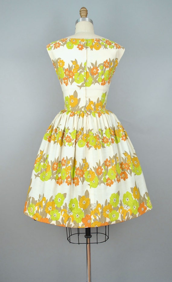 Vintage 50s L' Aiglon Day Dress / 1950s Cotton Su… - image 9