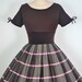 1950s Brown Knit Dress