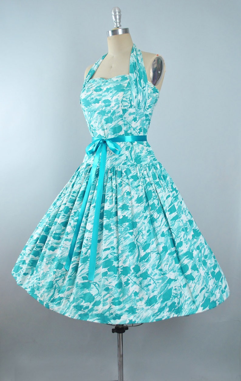 Vintage 50s Dress / 1950s Cotton SUNDRESS Johnnye Junior | Etsy