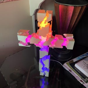 Modern Lighted Cross - App Enabled, Hand Crafted, Wall Decor and Made in the USA