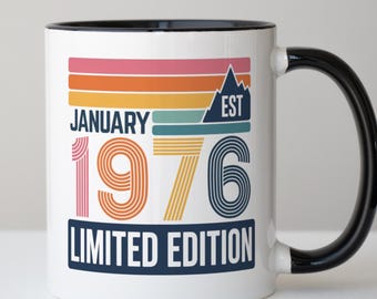 Personalised 50th Birthday Retro Gift | Any Year & Month Mug
