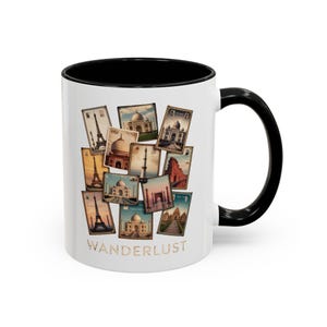 Wanderlust Accent Coffee Mug | Travel Lover Gift, Adventure Drinks, Unique Travel Mug, Wanderlust Decor, Coffee Lovers