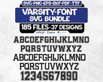 Varsity Font SVG, Jersey Font Svg, Sports SVG Alphabet, Varsity Alphabet Svg, College Font, Varsity Letters, Football Font, Baseball Font