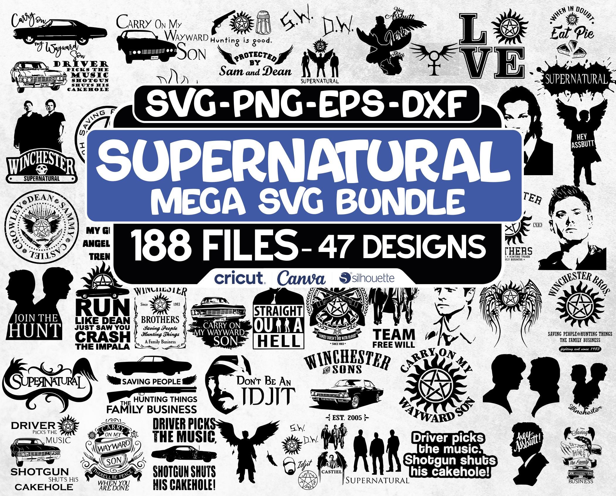 Supernatural SVG Bundle, Supernatural Png, Supernatural Clipart ...