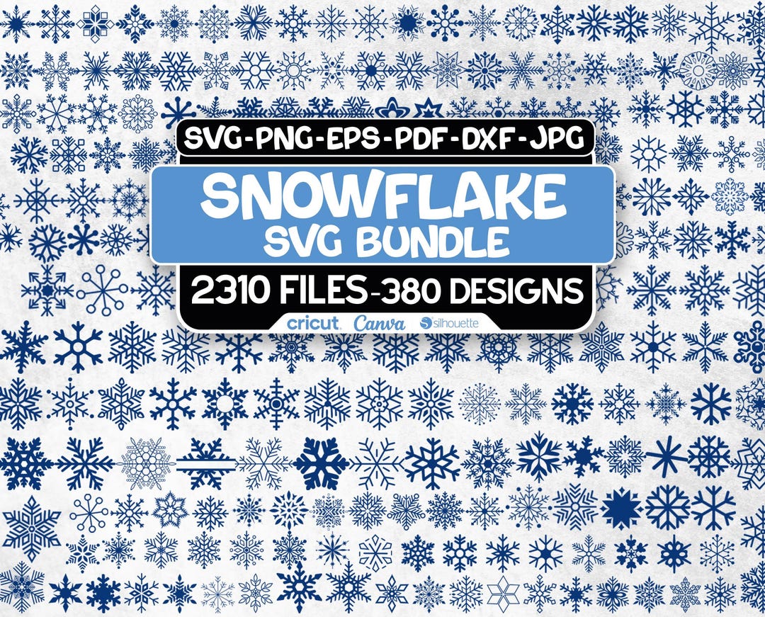Snowflake SVG Bundle Winter Christmas Ornaments Cut Files for Cricut ...