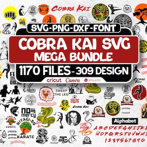 Cobra Kai SVG Bundle, Karate Kid Png, Eagle Fang Svg, Miyagi Do Svg Bundle, Cobra Kai Cut File, Cobra Kai Clip Art, Karate Svg, Cobra Svg