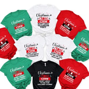 Christmas Cruise Crew Matching Shirts, Custom Group Vacation Tees