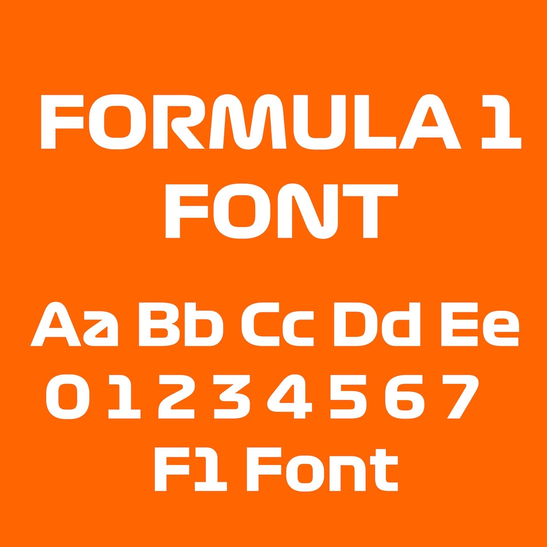 Formula One Lettering Formula 1 Font, Formula 1 Font Ttf,f1 Font,f1 2025 Font - Etsy UK