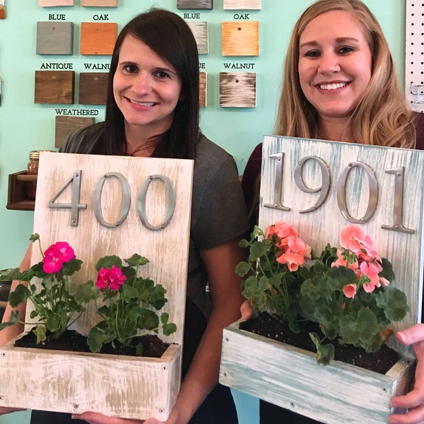 House Number Planter Box Etsy UK