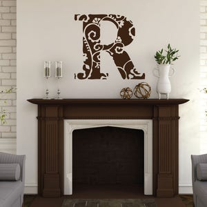 Monogram Monogram Decal Monogram Wall Decal Custom Decals Custom Wall Decals Monogram Sticker Rustic Decor Wall Decals image 1