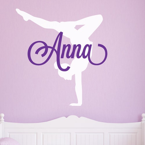 Gymnastics Wall Decals Gymnastics Decal Gymnastics Wall Etsy
