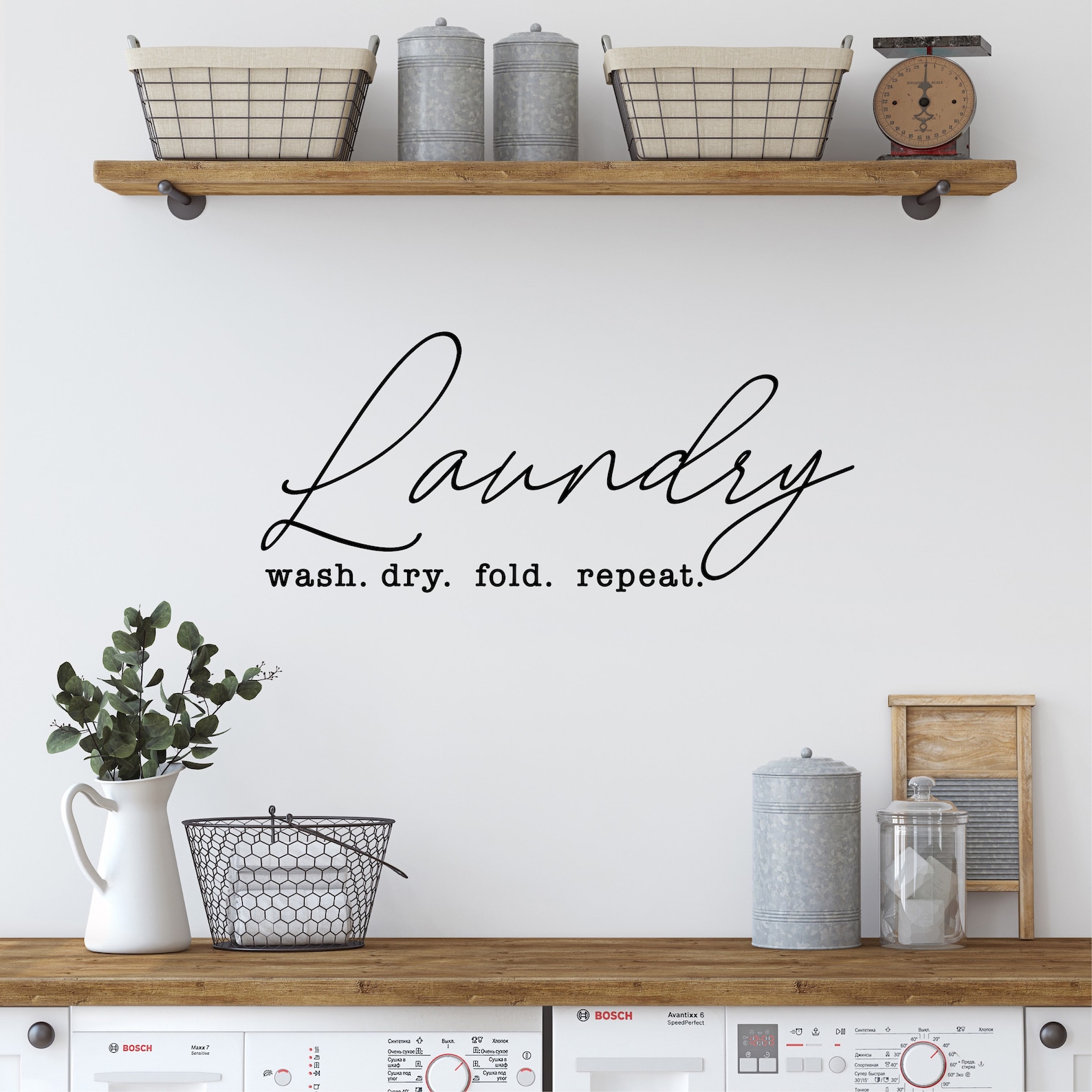 Laundry Decal Laundry Vinyl Decal Laundry Wall Decal Etsy Ireland