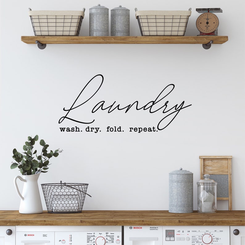Laundry Decal Laundry Vinyl Decal Laundry Wall Decal Etsy Ireland