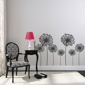 Wall Decals Dandelion Wall Decal Flower Wall Decals Wall Decals for Kids Kids Wall Decals Vinyl Wall Decals Nursery Wall Decals image 2