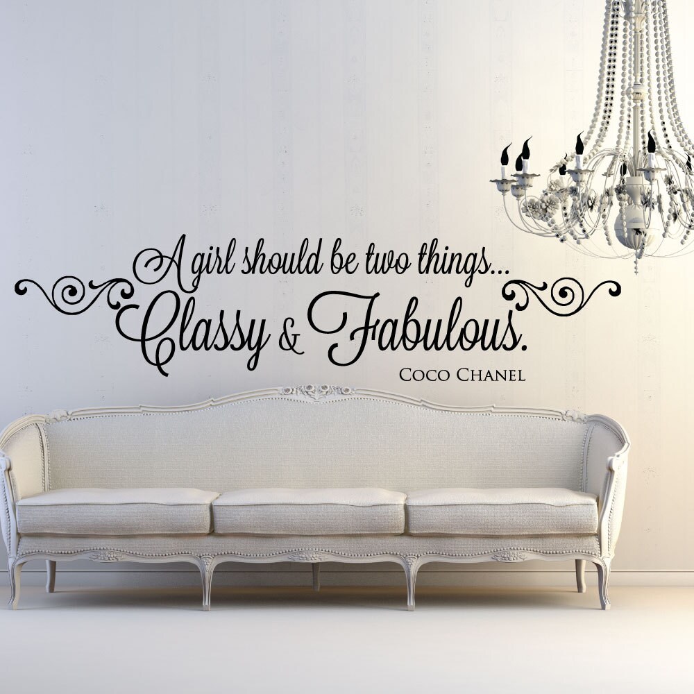 Wall Decals Coco Chanel Coco Chanel Quotes A Girl Should -  Israel