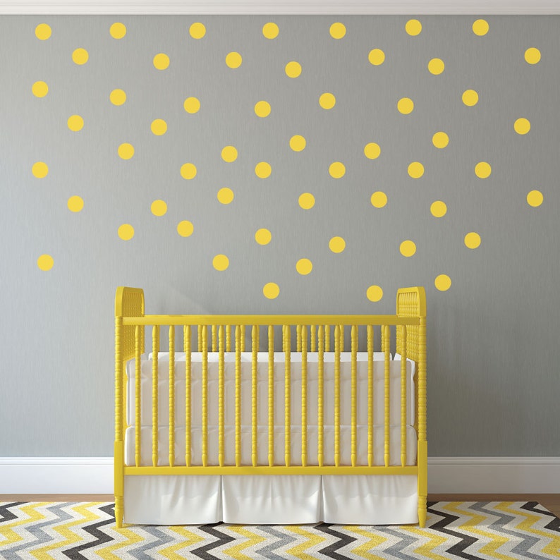 Gold Polka Dot Wall Decals Gold Dot Wall Decals Vinyl Etsy