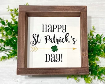 St Patrick’s Day Decor, St Patricks Decor, St Patrick’s Day Decoration, Happy St Patricks Day, Wood sign, wooden sign, shamrock