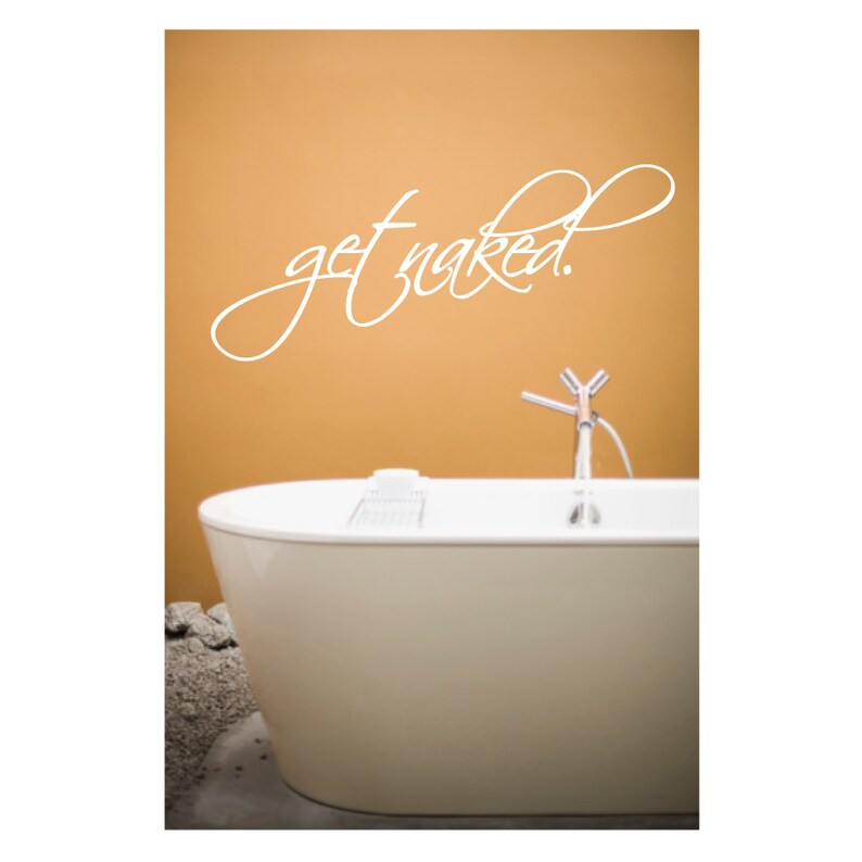 Get Naked Wall Decor Get Naked Decal Bathtub Stickers Wall Decals Bathroom Wall Decor Bathroom Wall Stickers Bathtub Decals