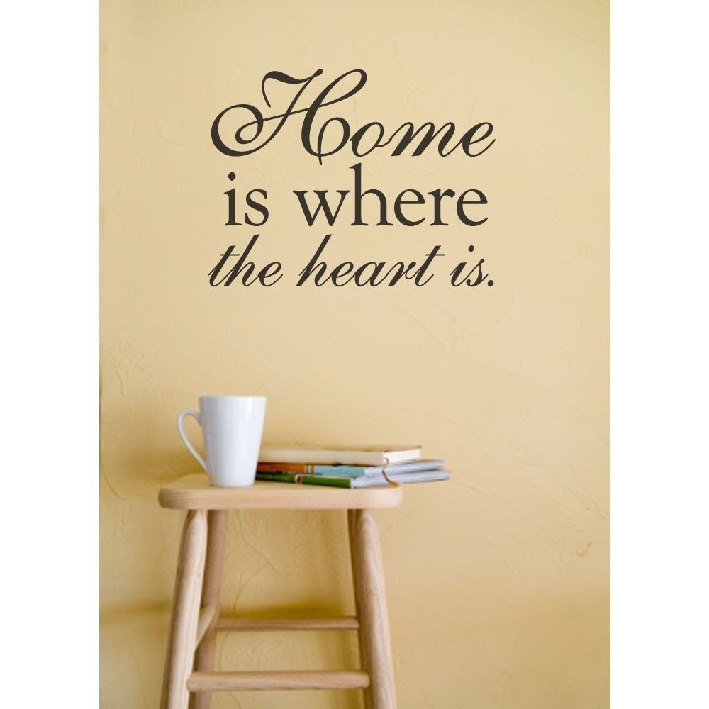 Home is Where the Heart is Wall Decal Etsy