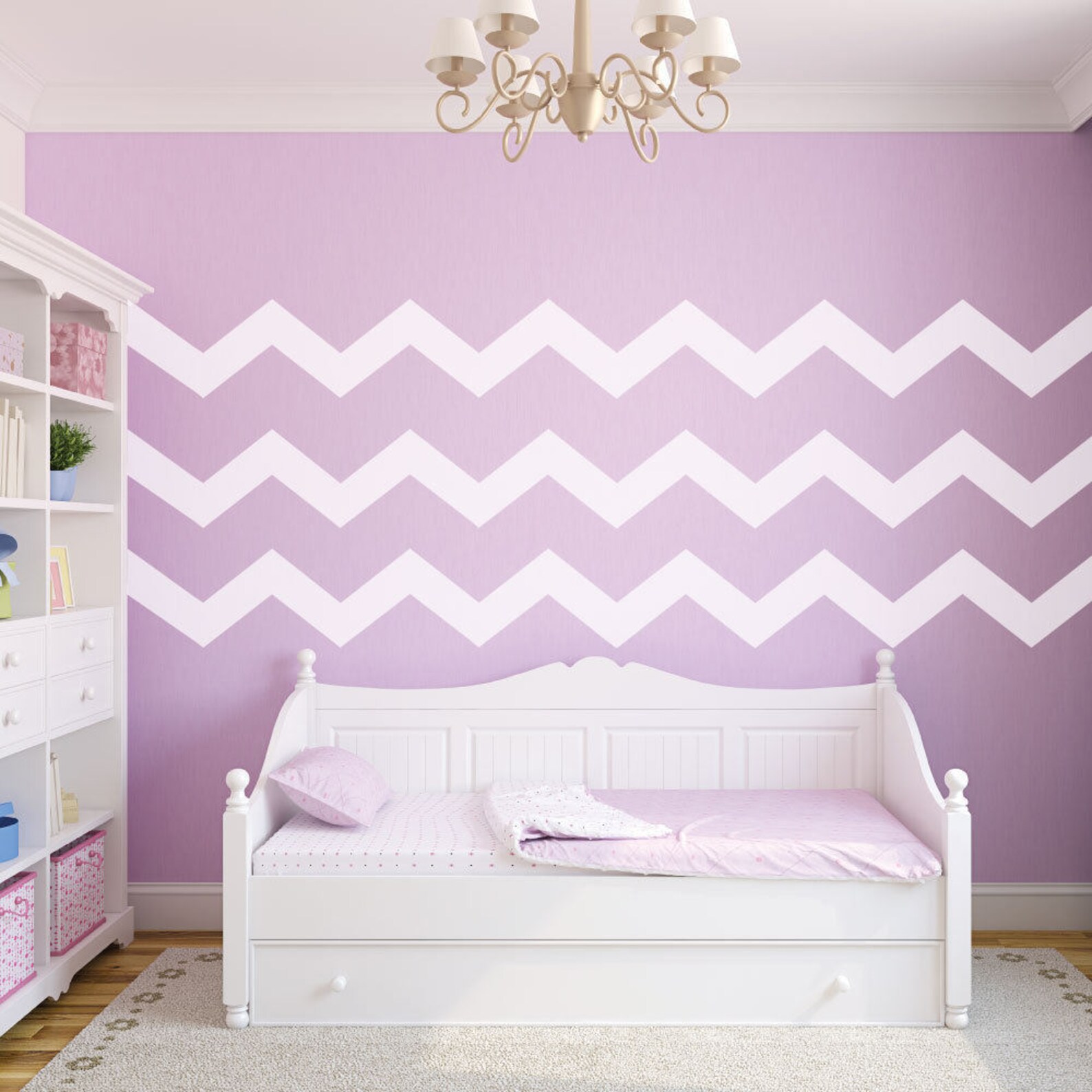 Chevron Wall Decal Chevron Decal Chevron Decor Chevron Etsy