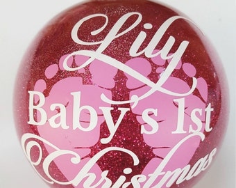 Babys first Christmas Ornaments - babys first christmas ornament - Christmas Ornaments - Ornaments - Ornament - personalized ornament