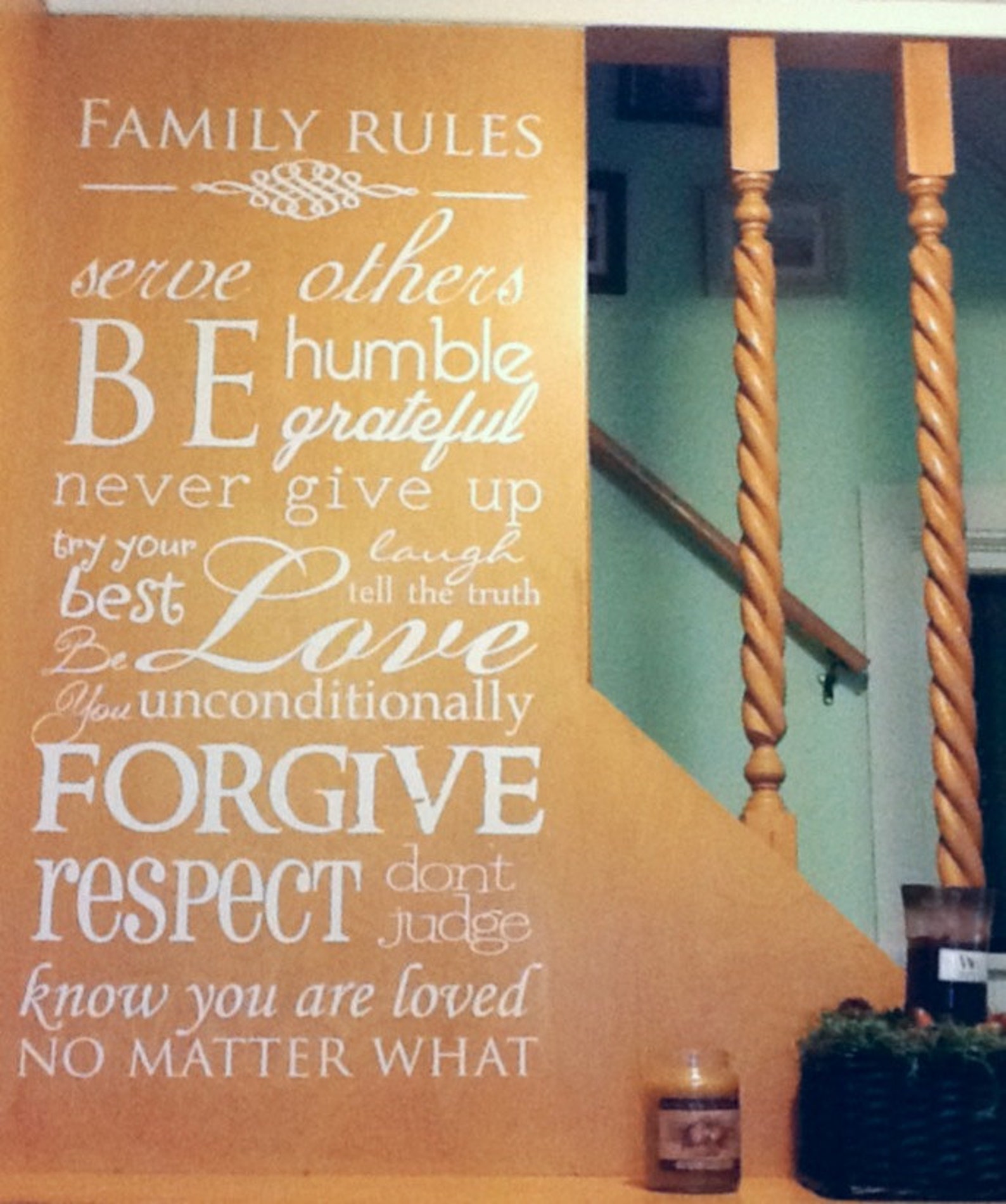 Family Rules Wall Decal House Rules Etsy