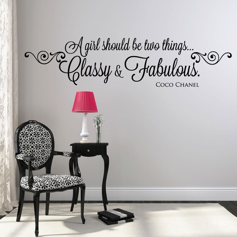 Wall Decals Coco Chanel Coco Chanel Quotes A Girl Should - Etsy