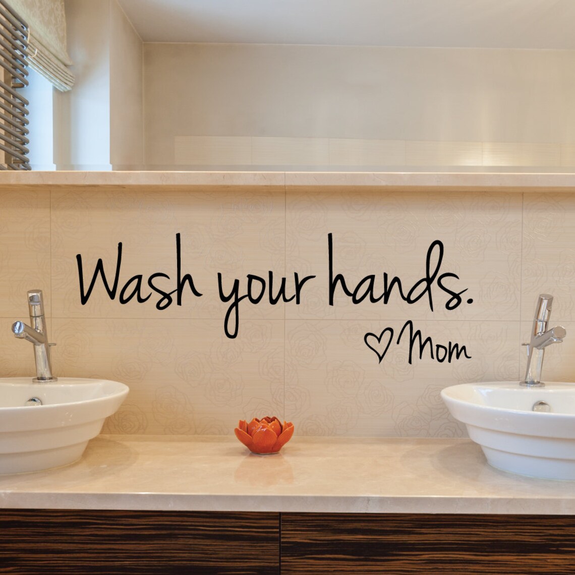 Bathroom Wall Decals Wash Your Hands Decal Wash Your Hands Etsy