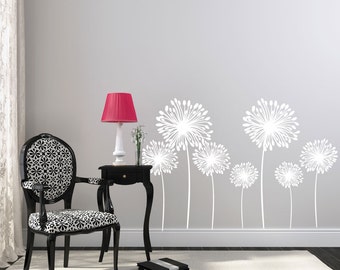 Wall Decals - Dandelion Wall Decal - Flower Wall Decals - Wall Decals for Kids - Kids Wall Decals - Vinyl Wall Decals - Nursery Wall Decals