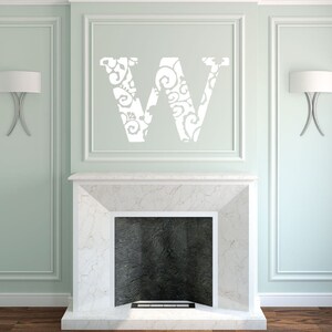 Monogram Monogram Decal Monogram Wall Decal Custom Decals Custom Wall Decals Monogram Sticker Rustic Decor Wall Decals image 3