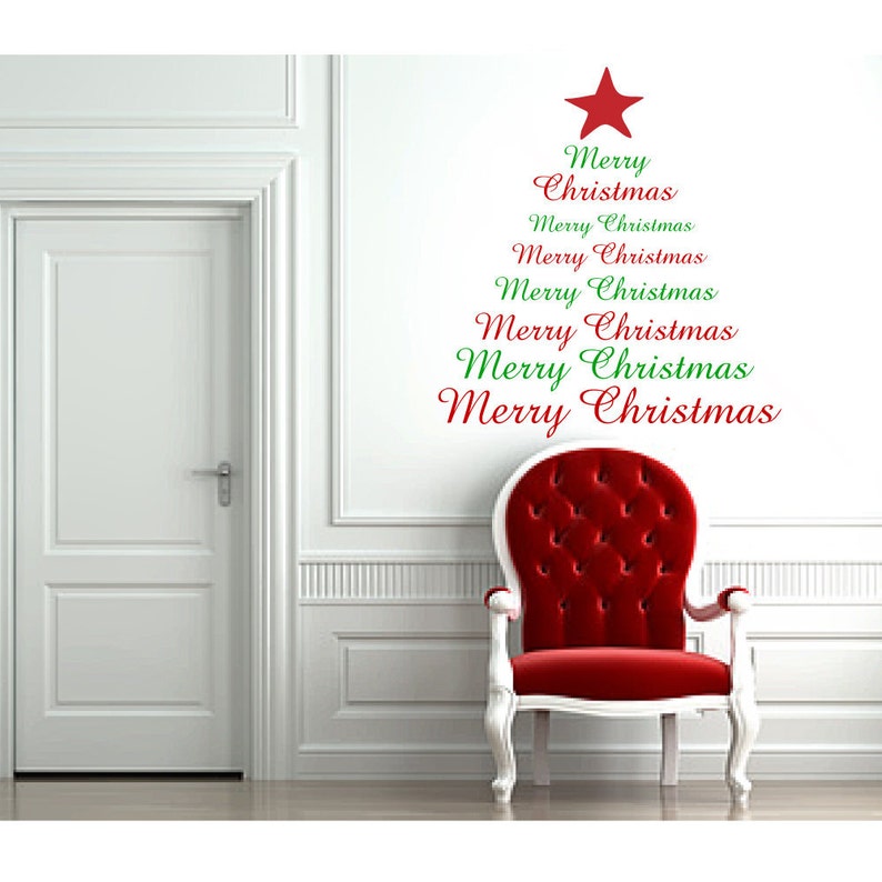 Christmas Decorations Christmas Decoration Christmas Decor Christmas Wall Decals Christmas Wall Art Holiday Decor Wall Decals image 1