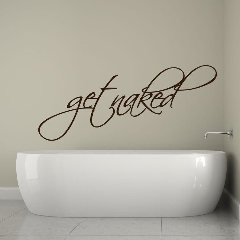 Get Naked Wall Decor Get Naked Decal Bathtub Stickers Wall Decals Bathroom Wall Decor Bathroom Wall Stickers Bathtub Decals