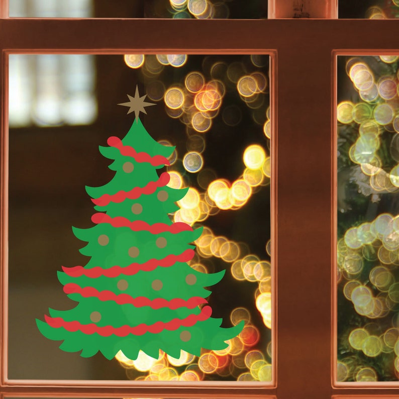 REUSABLE Window Cling Christmas Decorations Christmas Etsy