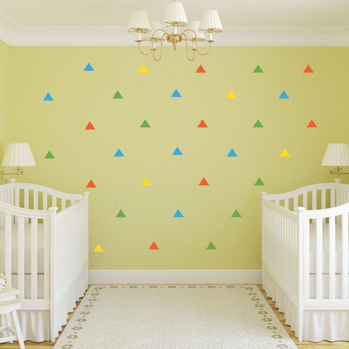 Triangle Wall Decals Geometric Decal Wall Decals Nursery Etsy