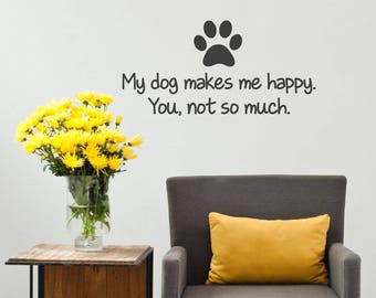 Dog Wall Decal - Pet Gift - Wall Decal - Wall Decals - Wall Stickers - Wall Art - Wall Decor - Dog Wall Stickers - Dog Wall Art