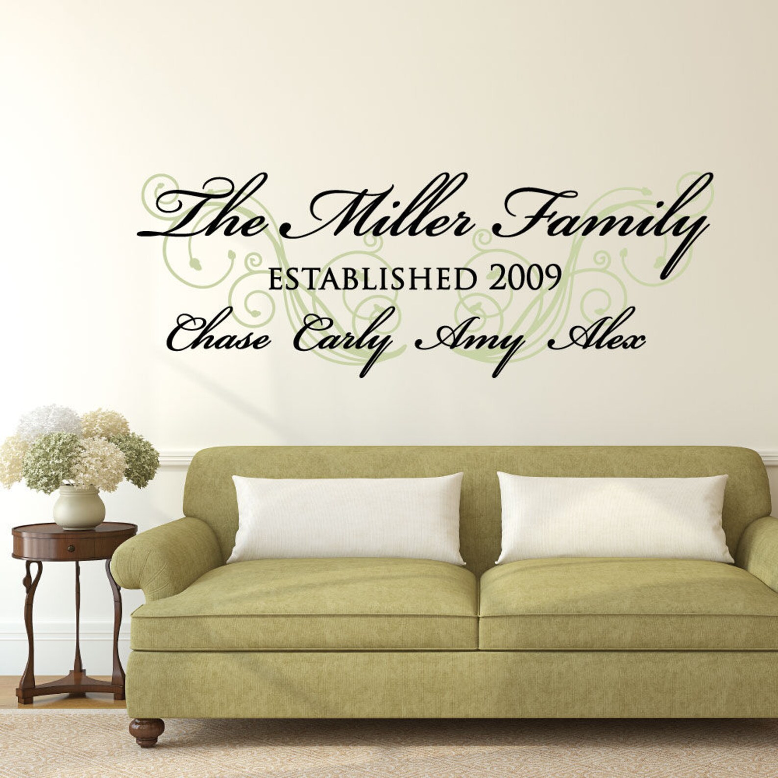 Family Wall Decal Family Established Decal Custom Stickers Etsy