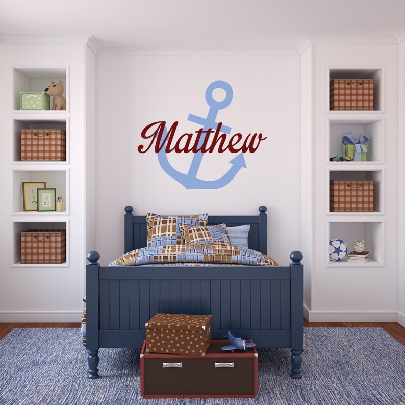 Nautical Wall Decor Nautical Wall Decals Nautical Name Etsy