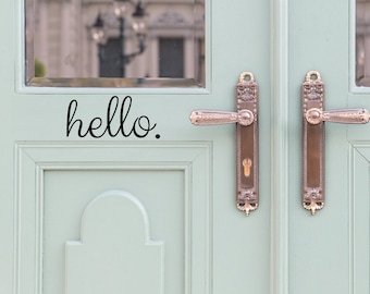 Hello Door Decal - Door Decals - Door Stickers - Door Decal - Door Signage - Hello Stickers - front door decal - Entryway Decor - Wall Decor