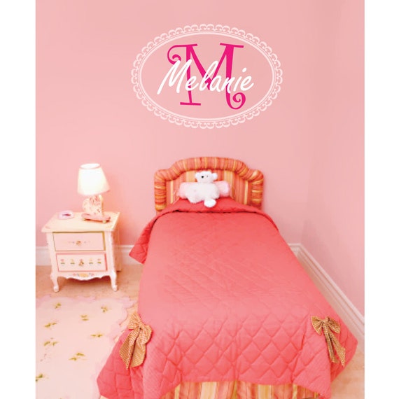 Custom Name Decal Nursery Wall Decal Monogram Decal Etsy