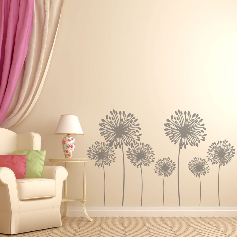 Wall Decals Dandelion Wall Decal Flower Wall Decals Wall Decals for Kids Kids Wall Decals Vinyl Wall Decals Nursery Wall Decals image 3