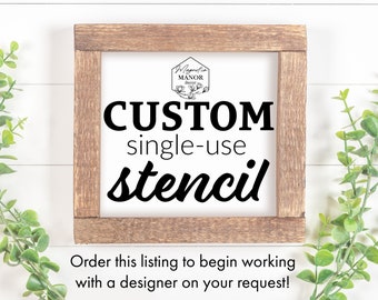 Custom Stencil - Custom Stencils - Stencils for wood Signs - Letter Stencils for Wood -stencils for painting - Wall Stencils for painting