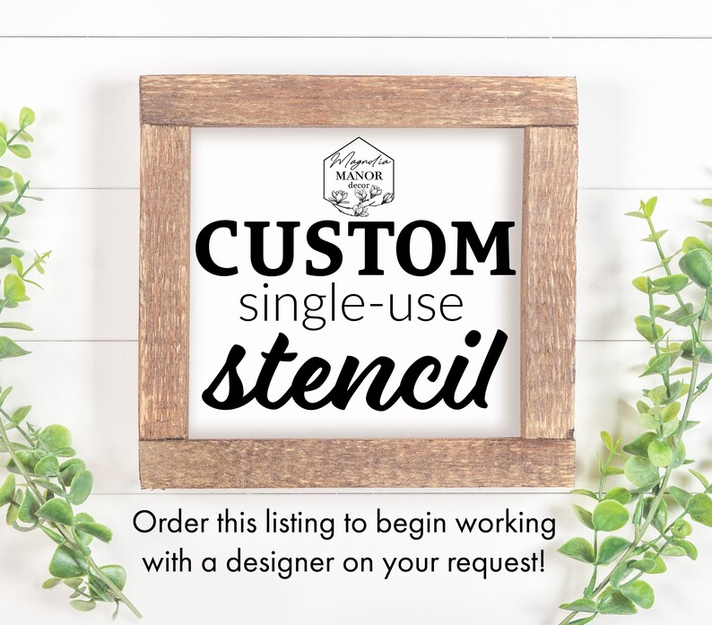 Custom Stencil Custom Stencils Stencils for Wood Signs Etsy