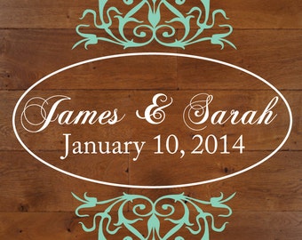 Wedding Decor - Wedding Decals - Wedding Signs - Dance floor decal - Dance floor monogram - wall stickers - wall decals - decals